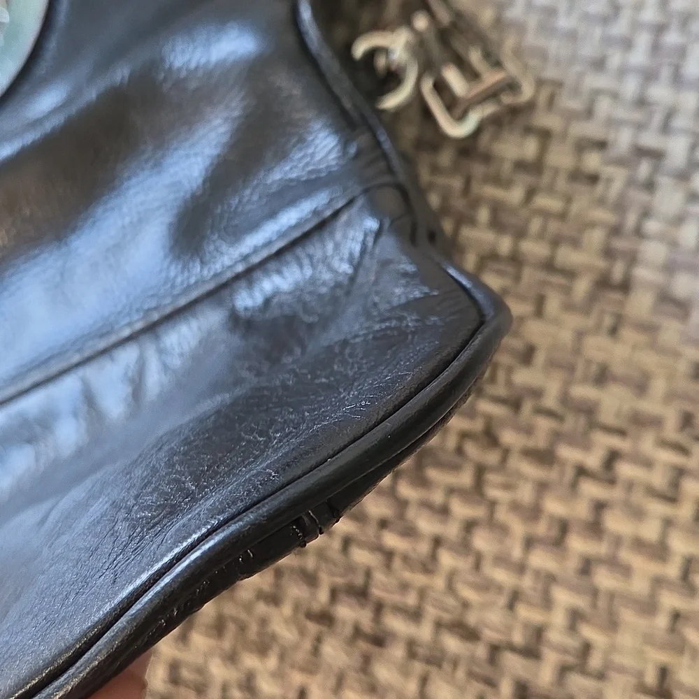 Tory Burch Reva Logo Clutch Flap Bag Black